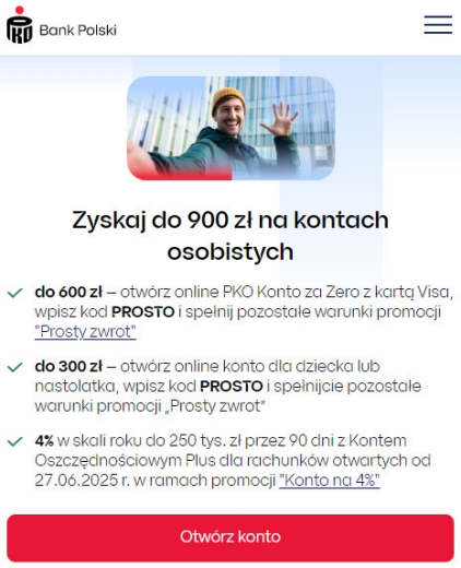 PKO BP - konto